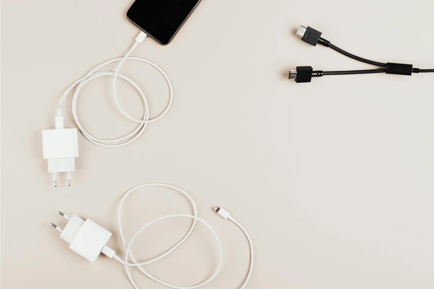 USB cables and chargers